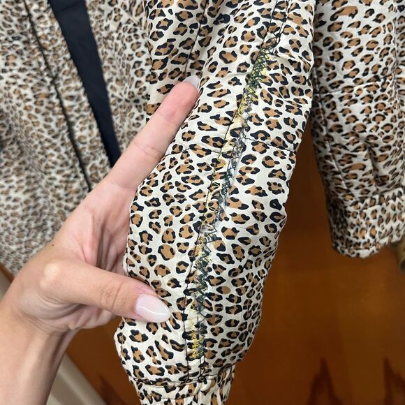 Clio Silk Leopard Print Puffer Jacket - Picture 5 of 5